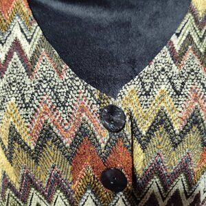 Coldwater Creek Multicolor Fall Women's Vest Size Medium  Lightweight Sheer